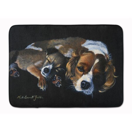 Carolines Treasures Cozy Pals with Cavalier Spaniel Machine Washable Memory Foam Mat FMF0022RUG